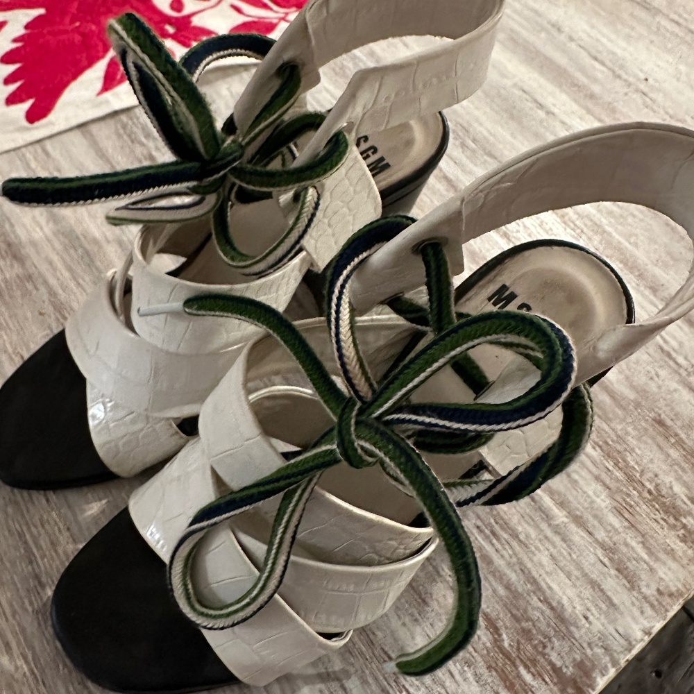 Msgm Colorblock Pattern Sandals - Size 38 - image 5